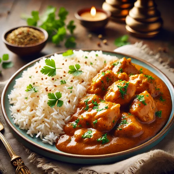 Basmati Rice and Chicken Sauce